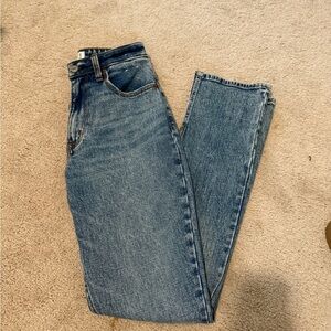 Abercrombie & Fitch Curve Love High Rise Vintage Straight Jeans